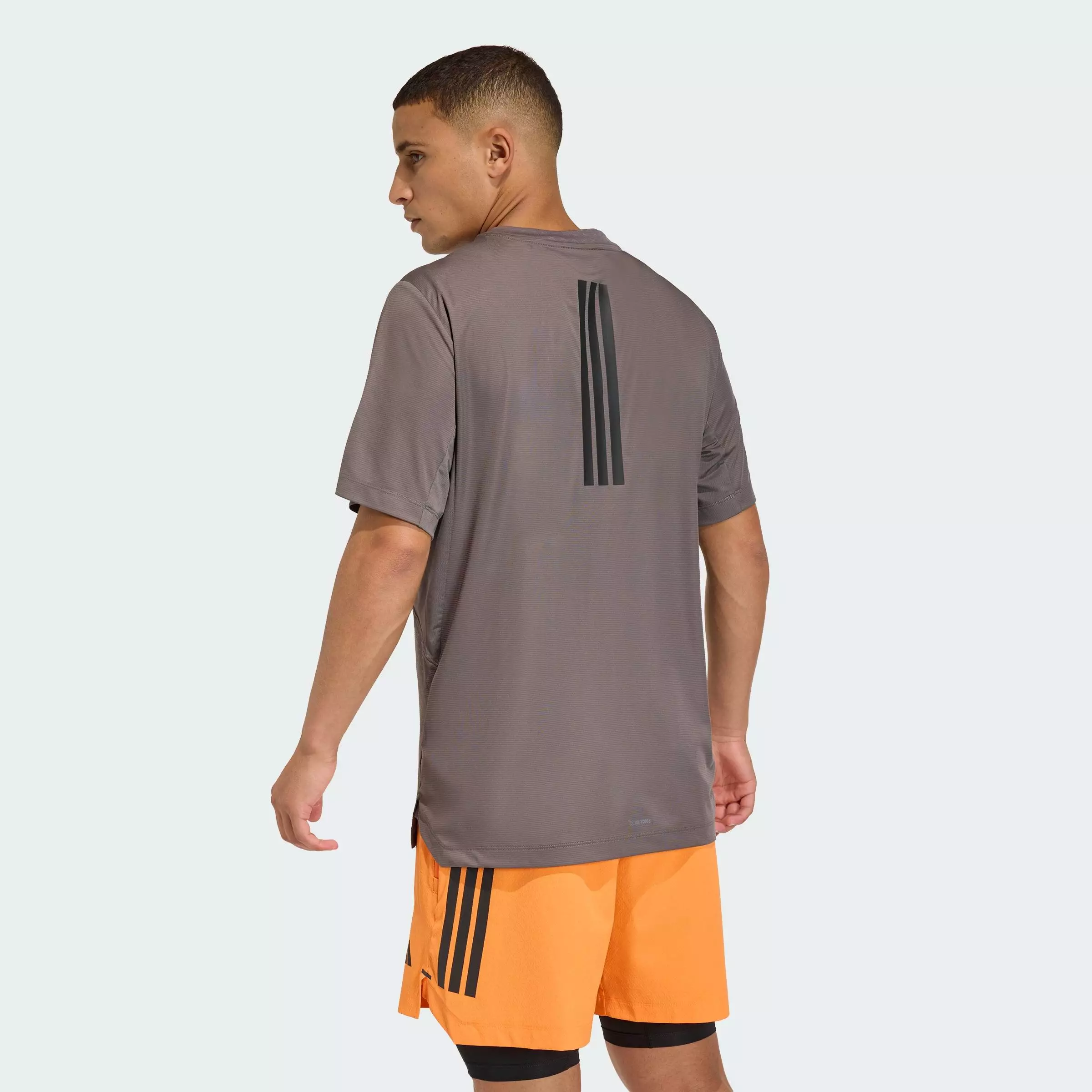 Buy ADIDAS Gym & Training D4T PrimeLift 3 STRIPES T-SHIRT Men Brown ...