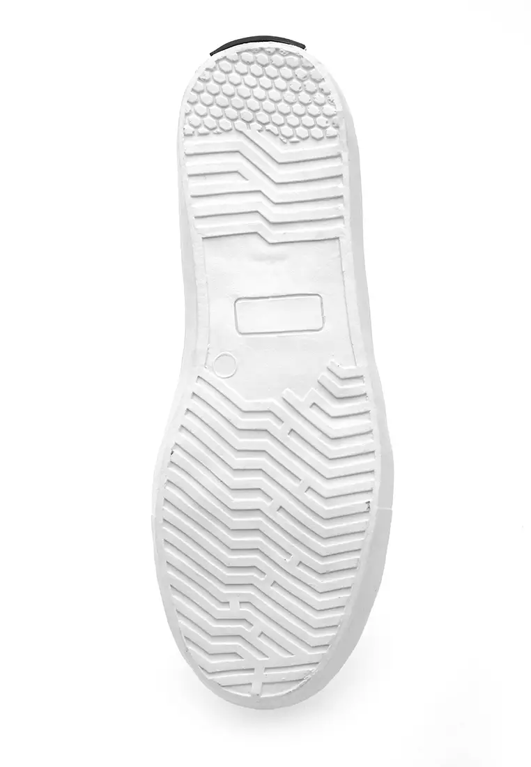 Ahya Sepatu Fashion Pria Wanita Casual Shoes Simple Material PU Leather ORIGINAL - White Blue