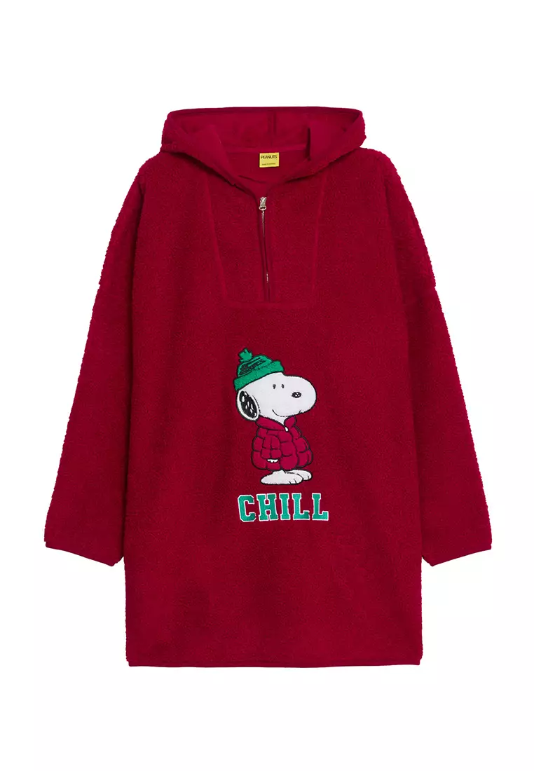 MARKS SPENCER M S Fleece Snoopy Lounge Hoodie T37 2471G 2024