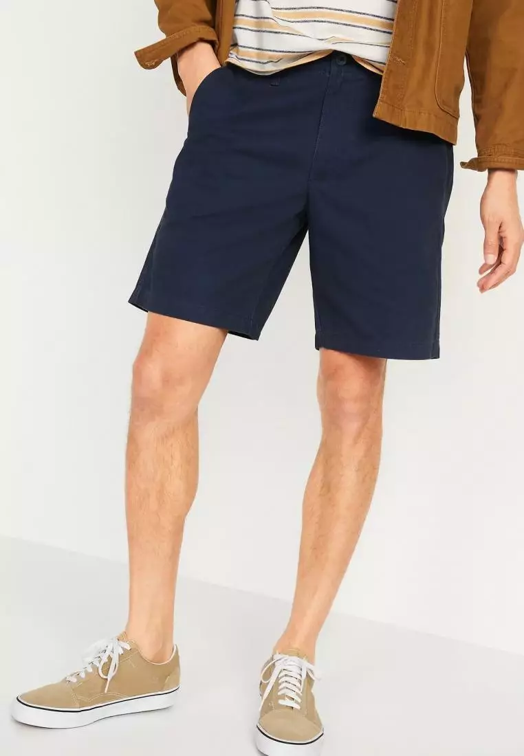 Straight Lived In Khaki Non Stretch Shorts for Men 9 inch inseam