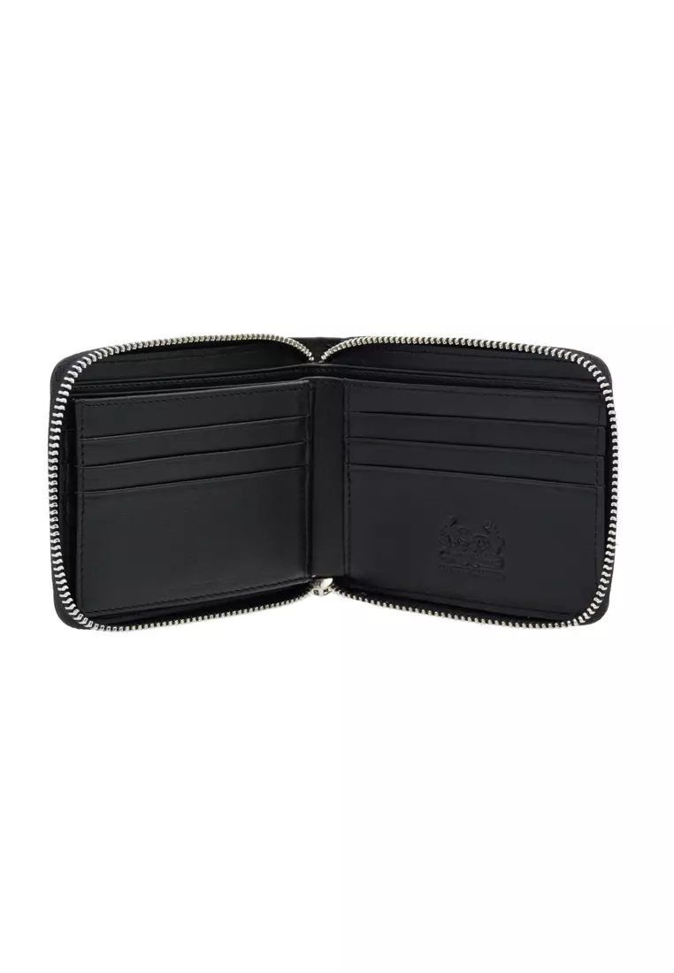 Mens Cow Leather Multi Card Zipper Wallet PWB 30368
