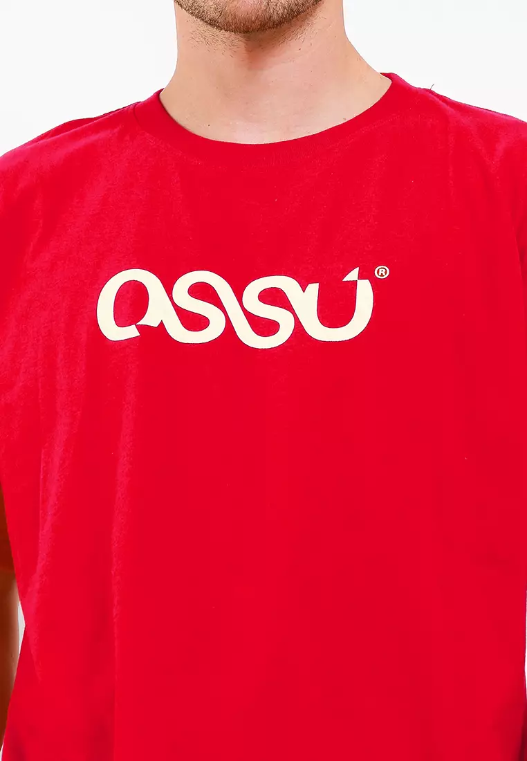Ossu T-Shirt Oversize Ossu Logo Basic Red Cotton Combed