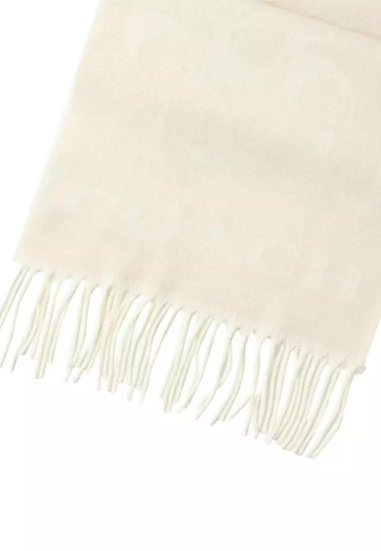 Women's Scarf Light in Grey White 29CO100317