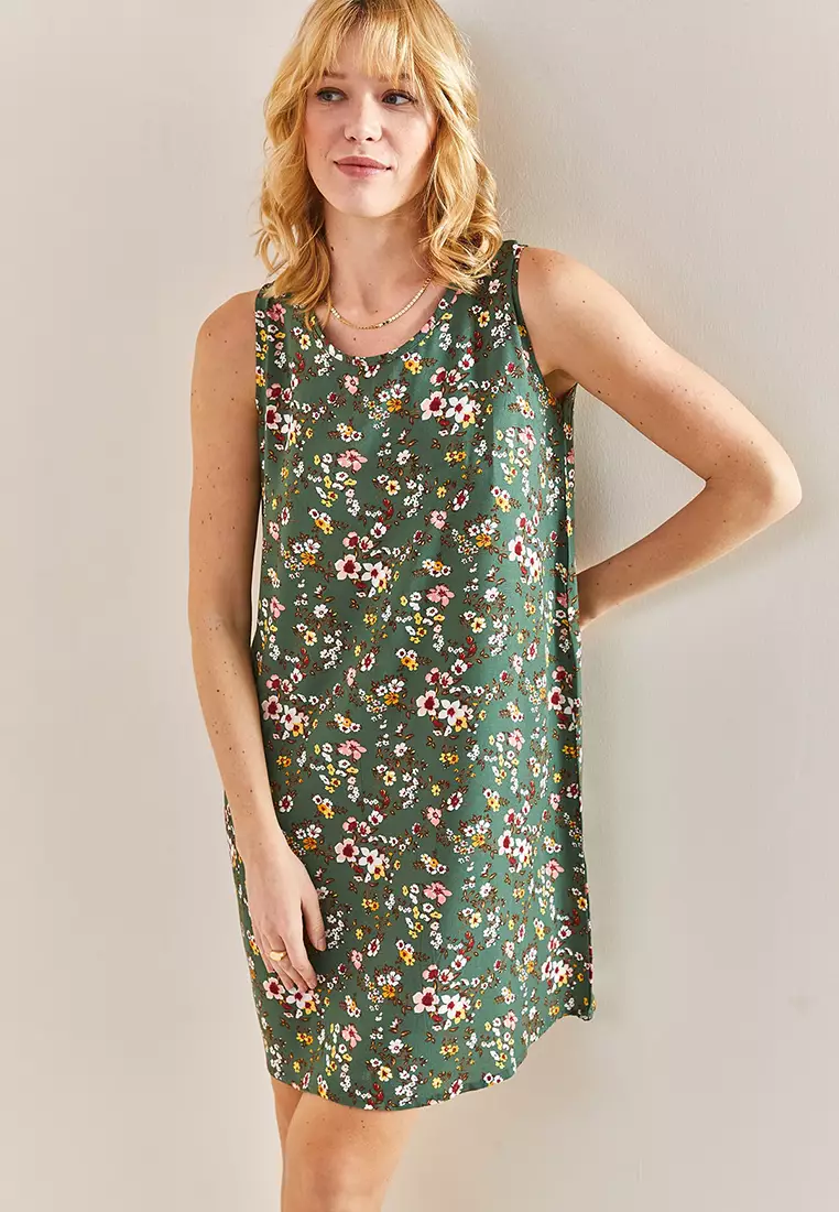 Viscose Sleeveless Mini Dress