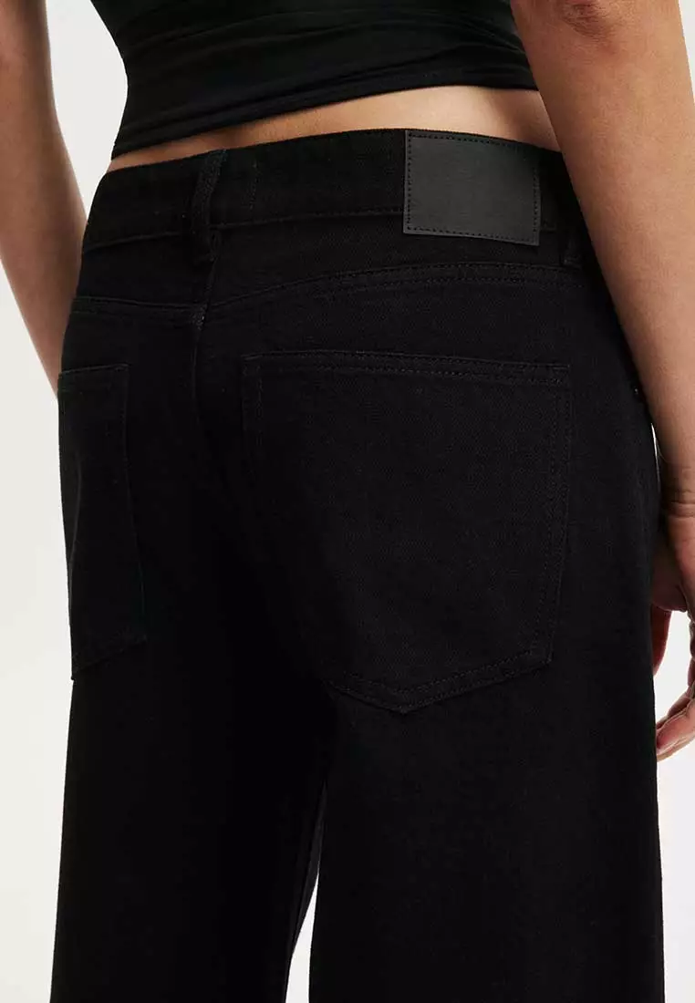 Low Rise Wide Jeans