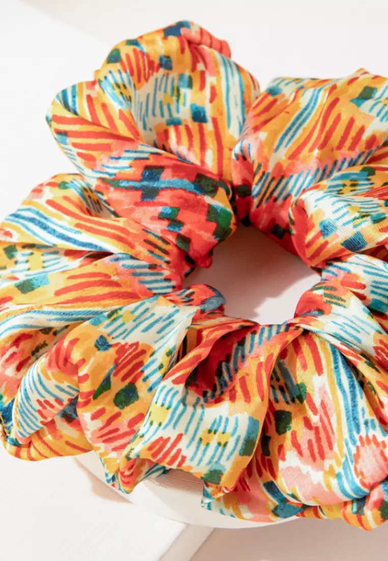 Buy Kings Collection Color Floral Scrunchy (HA20294) 2024 Online ...