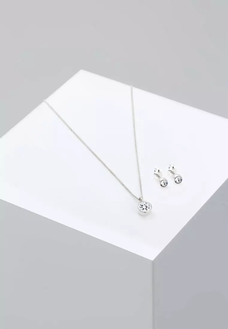 Jewelry Set Solitaire Kette Crystal