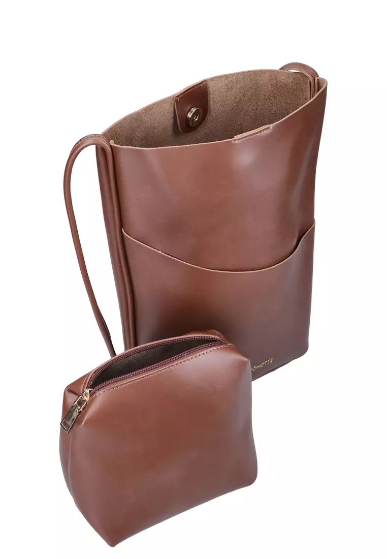 MAYONETTE Burgundy Shoulder Bag - Ts Shoulder Wanita - Brown