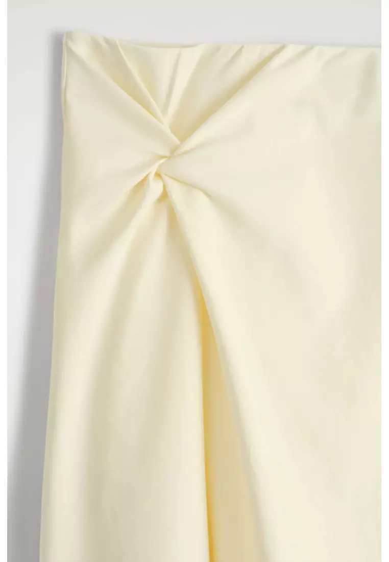 TWIST-DETAIL MIDI SKIRT