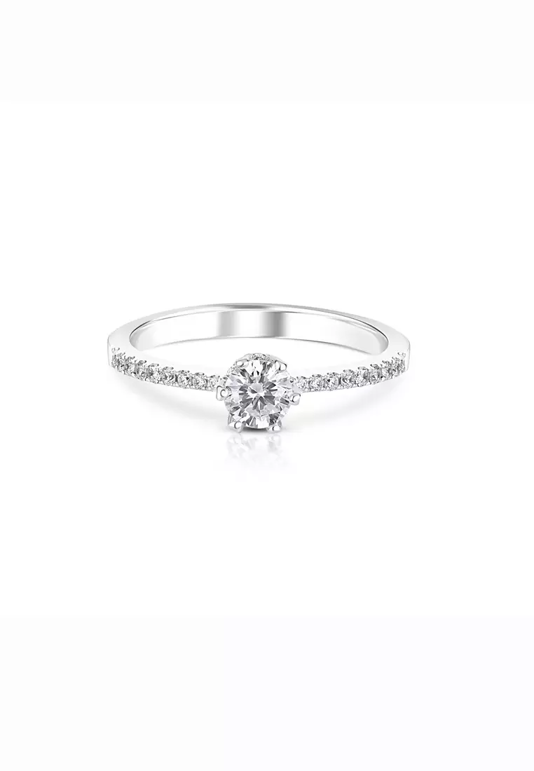White carat on sale gold ring