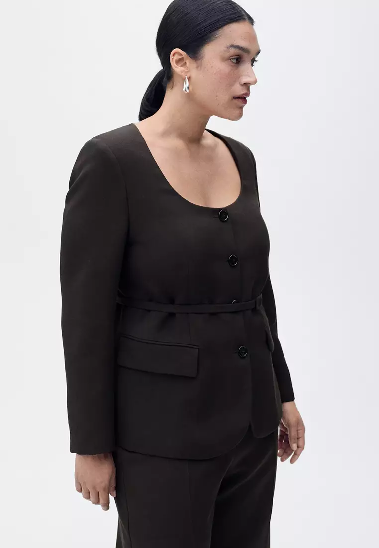 Belted Blazer Mango Sport Coats Buy Mango Suit Jacket With Belt