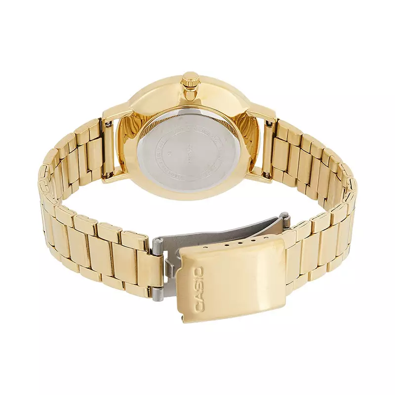 Jam Tangan Wanita Casio General LTP-VT01G-9BUDF Ladies Light Gold Dial Gold Tone Stainless Steel Band