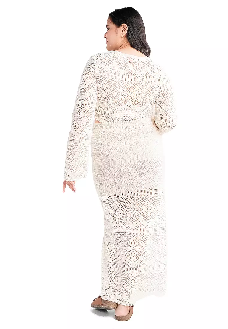 Crochet Maxi Skirt With Slit