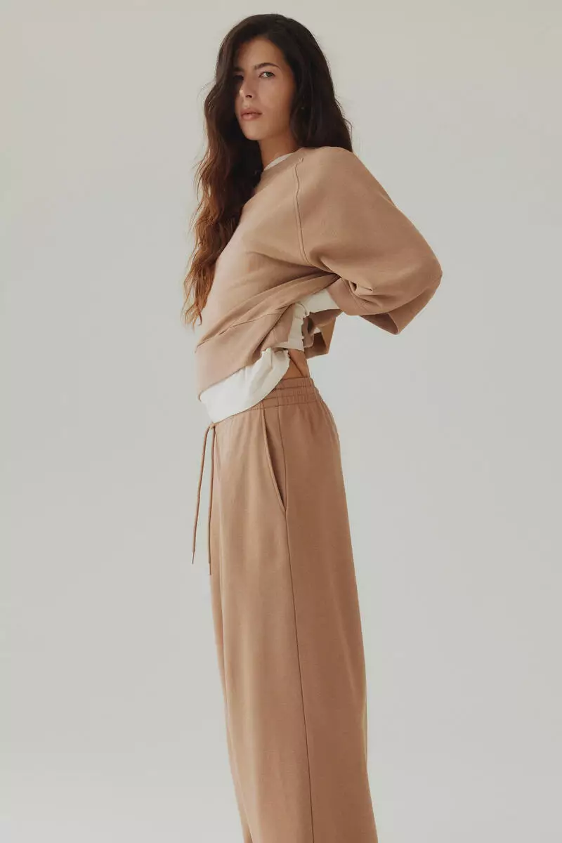 Pleat-detail drawstring trousers