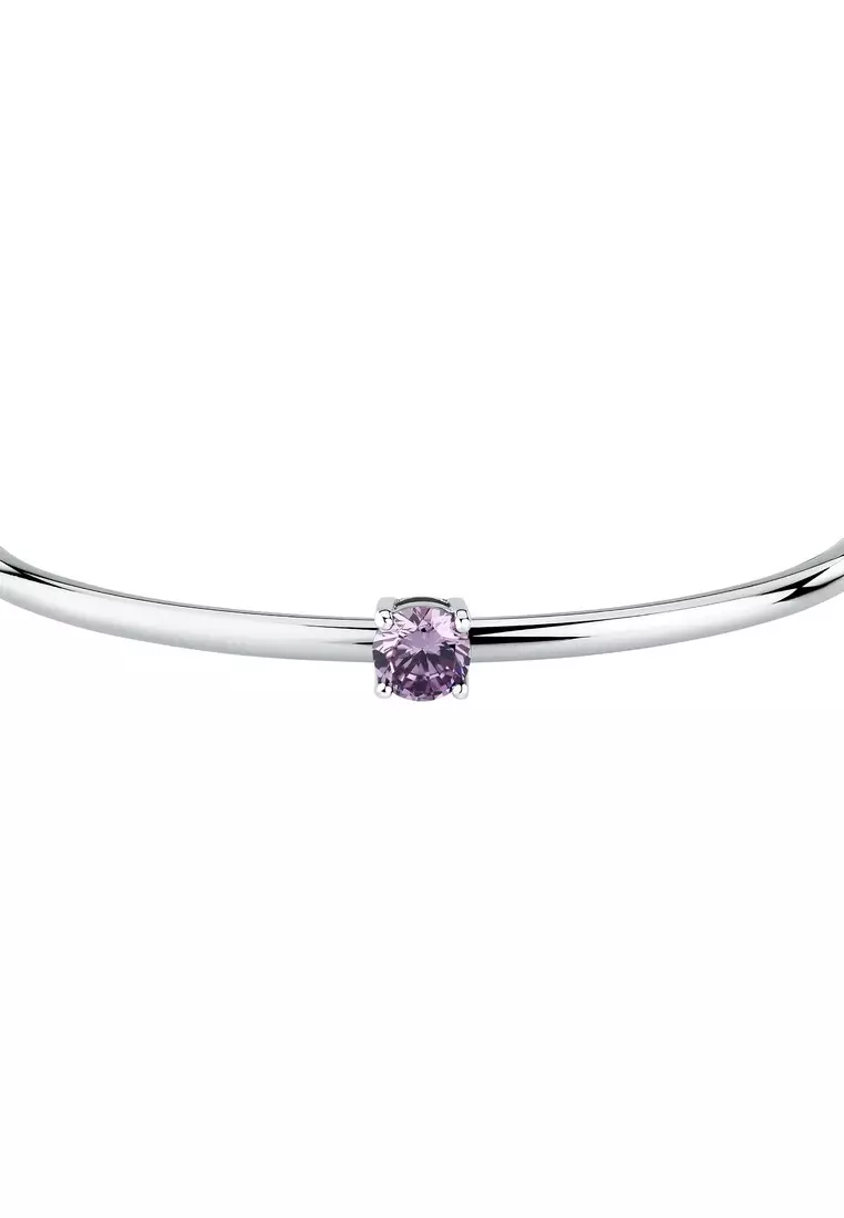Morellato Cerchi Silver Bangle with Violet Zircon SAKM95