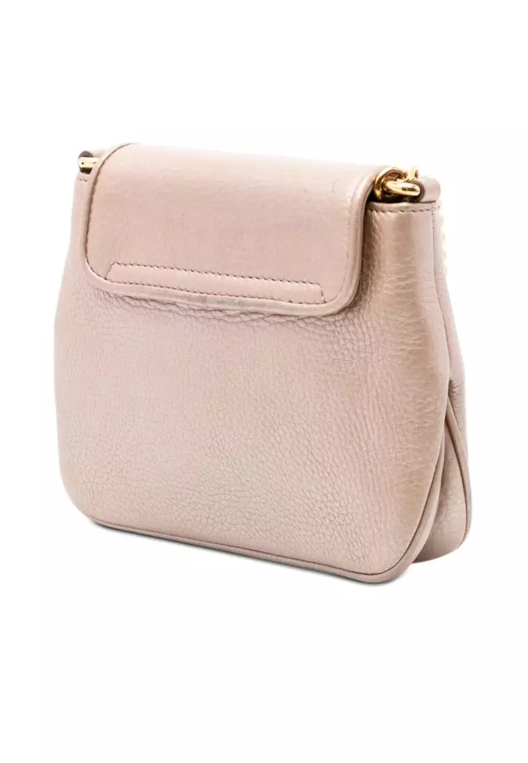 Pre-Loved Gucci Small Metallic Pebbled Calfskin 1973 Chain Crossbody