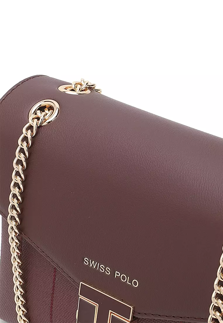 Women's Top Handle Bag / Sling Bag / Crossbody Bag - Maroon