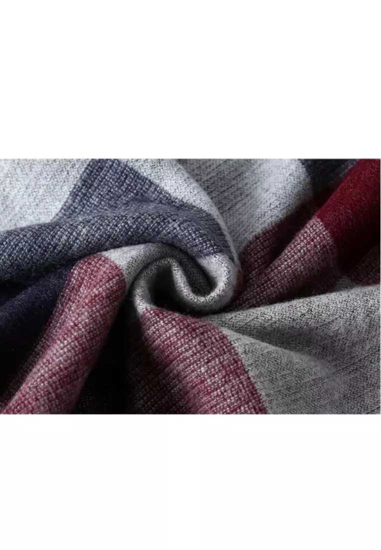 Men's Warm Scarf for Autumn and Winter - Thick Korean Style Long, Versatile Scarf