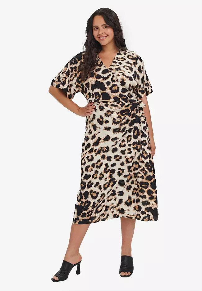 Buy Vero Moda Plus Size Ulina Calf Wrap Dress Online | ZALORA Malaysia