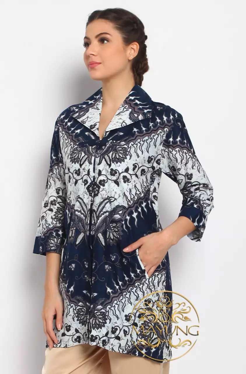Tunik Batik Gelung Biru