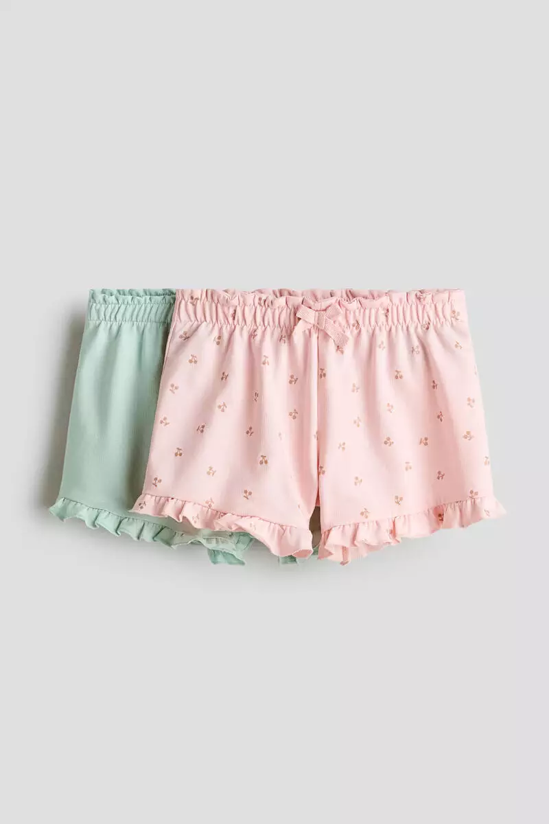 2-pack frill-trimmed sweatshorts