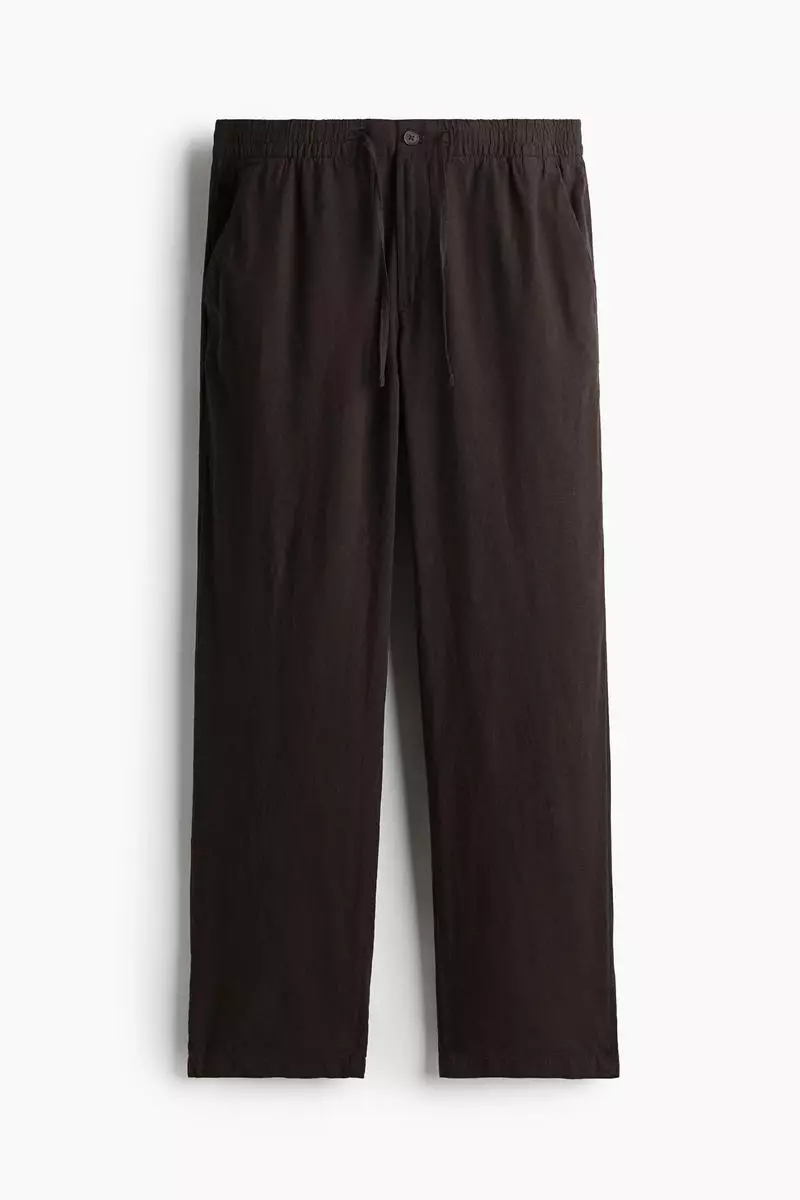 Regular Fit Linen-blend trousers