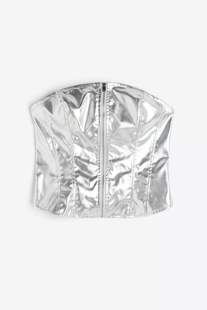 Coated corset top