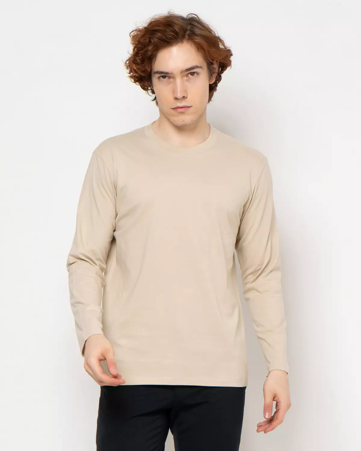 Country Fiesta Basic T-Shirt Long Bodysize Kaos Polos Heavyweight Blonde - 01TSL00144