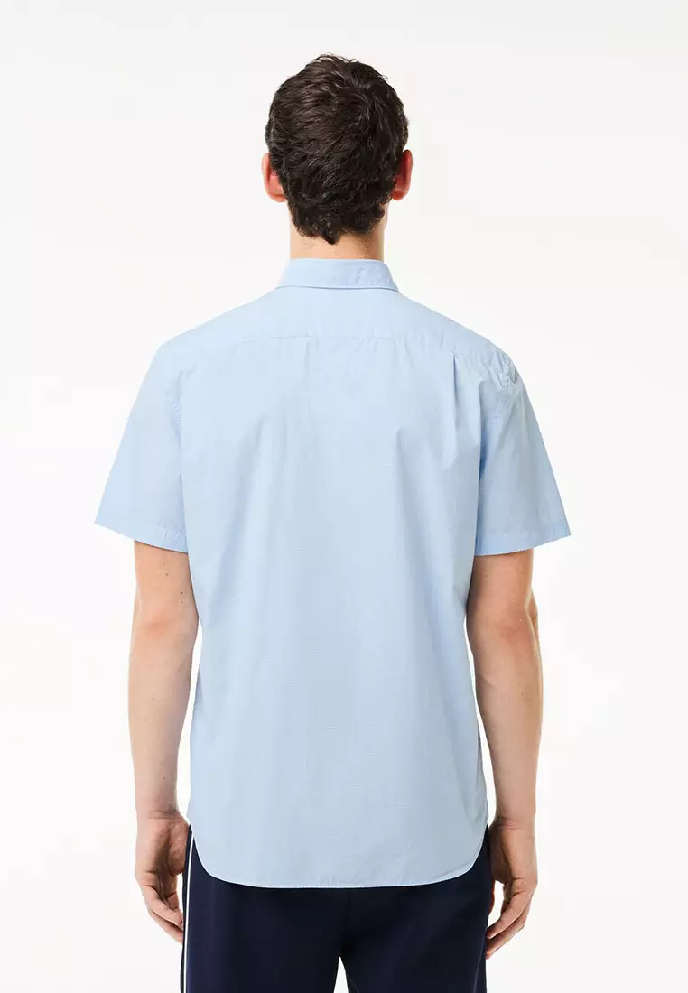 Short Sleeved Regular Fit Gingham Print Shirt