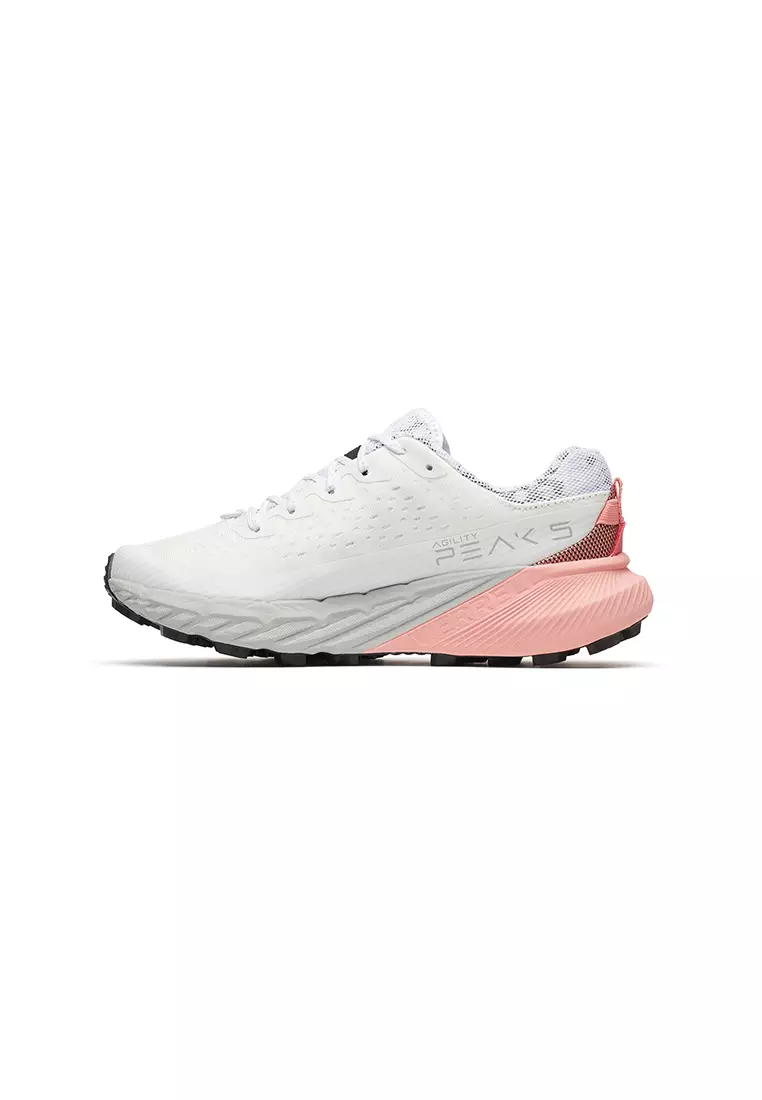 Agility Peak 5 – White/Soft Coral Women’s Trail Running Shoes