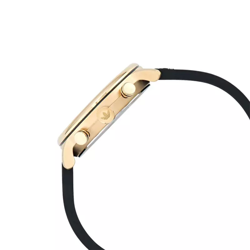 Jam Tangan Unisex Adidas Code One AOSY23521 Chronograph Black Dial Black Silicone Strap