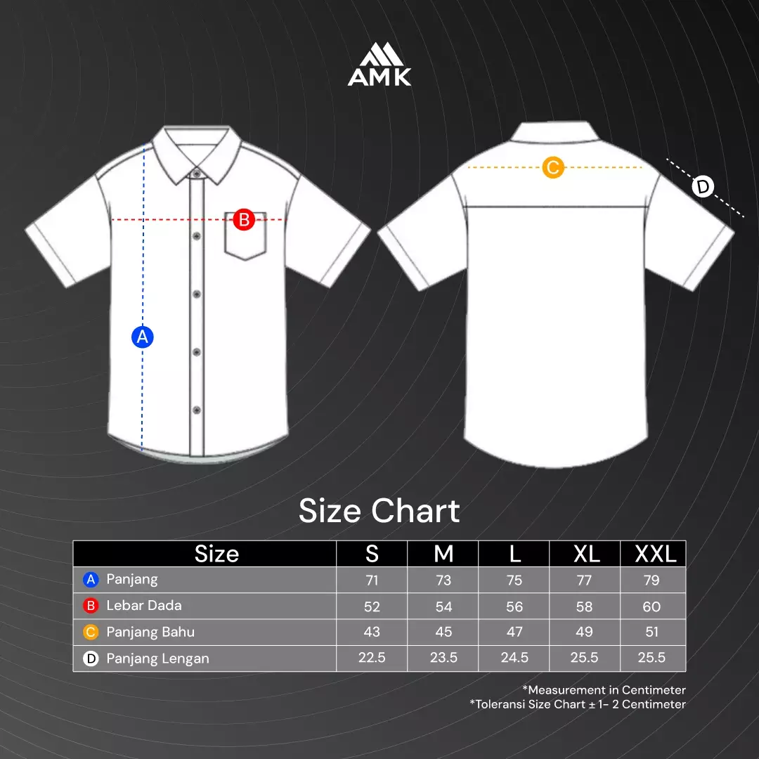 AMK Kemeja Pria Lengan Pendek SHG Satria S/S Brown
