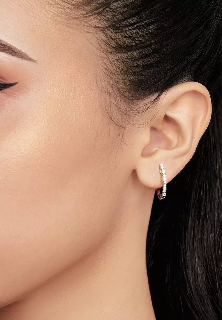 HABIB Diamond Earrings in 375/9K White Gold 44826(9C)