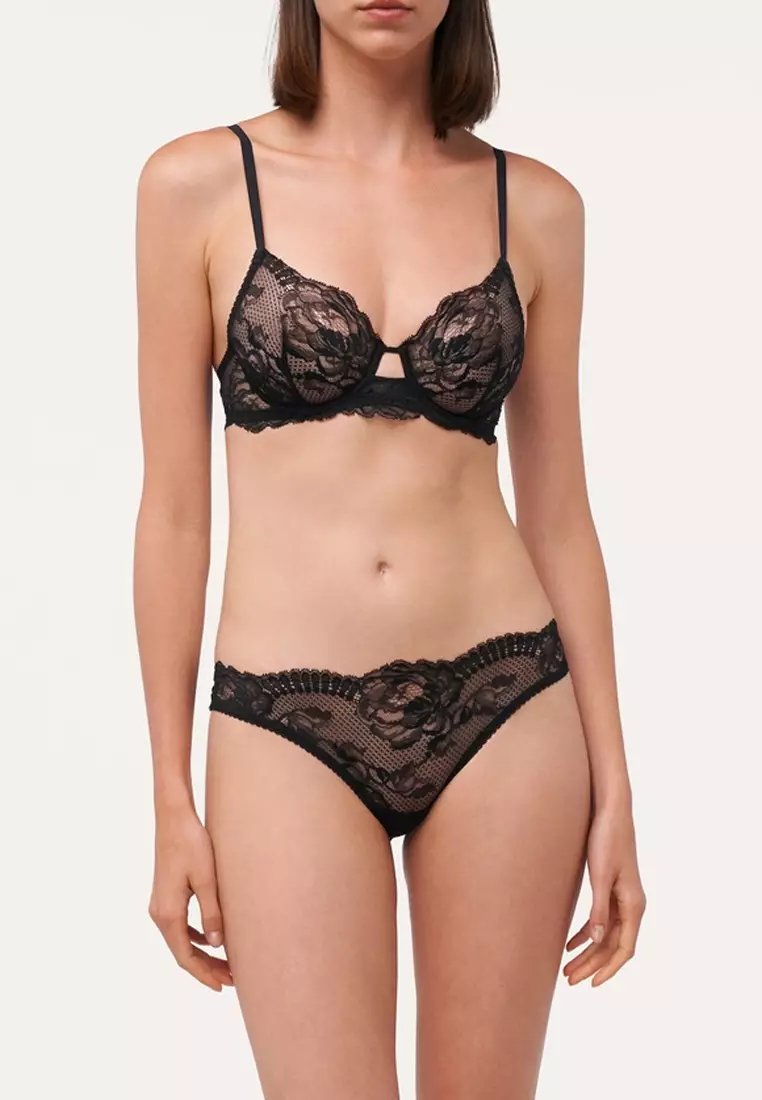 Lingerie for Women Sexy Women's Love Embroidered Ultra-thin