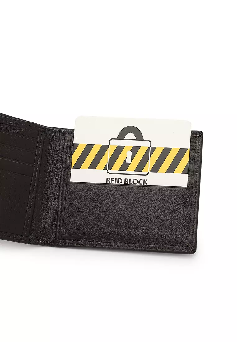 Men's Genuine Leather RFID Blocking Wallet - Brown