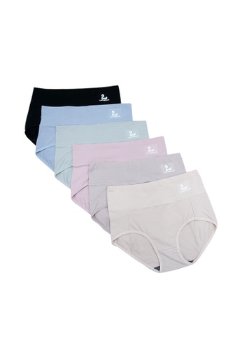 Kiss & Tell multi 6 Pack Alica High Waisted Cotton Panties Bundle B 95830US1D8961AGS_1