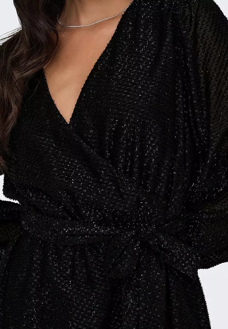 Roxy V-Neck Wrap Dress