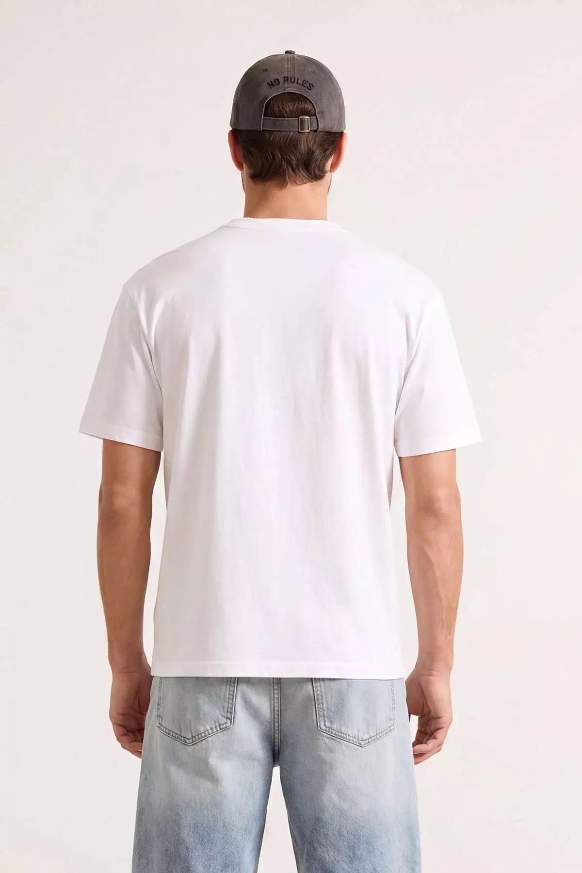 Red - White Oversize/Relaxed Fit 100% Cotton T-Shirt Tmnss24Ts00038