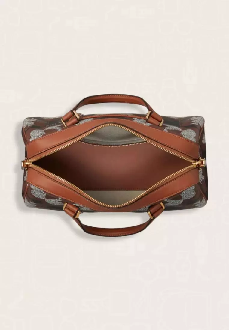 Kate Spade Flower Monogram Eleanor Medium Satchel Black Multi