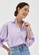Love, Bonito purple Brienne Puff Sleeve Cotton Shirt 8170FAA7BFD67CGS_1