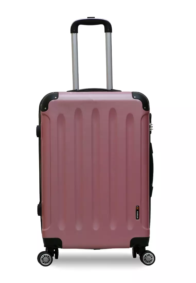 Austin Koper Hardcase Unisex Size 24 Inch Suitcase Combination Lock Large Compartment Material ABS+PVC Coated ORIGINAL - Pink
