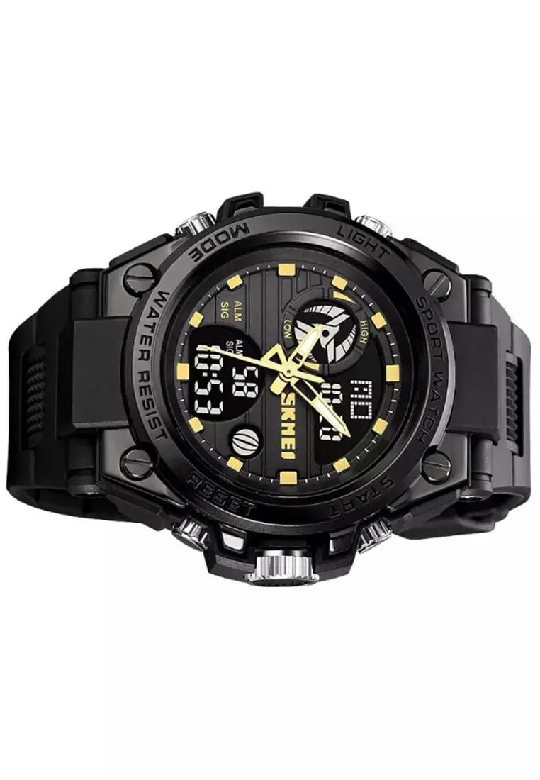 Jam Tangan Analog Digital Pria Waterproof Many Function Strap Tali Material PU Silicone IR77 ORIGINAL