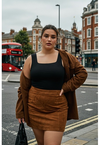 Buy Trendyol Plus Size Square Neck Tank Top 2023 Online | ZALORA Singapore
