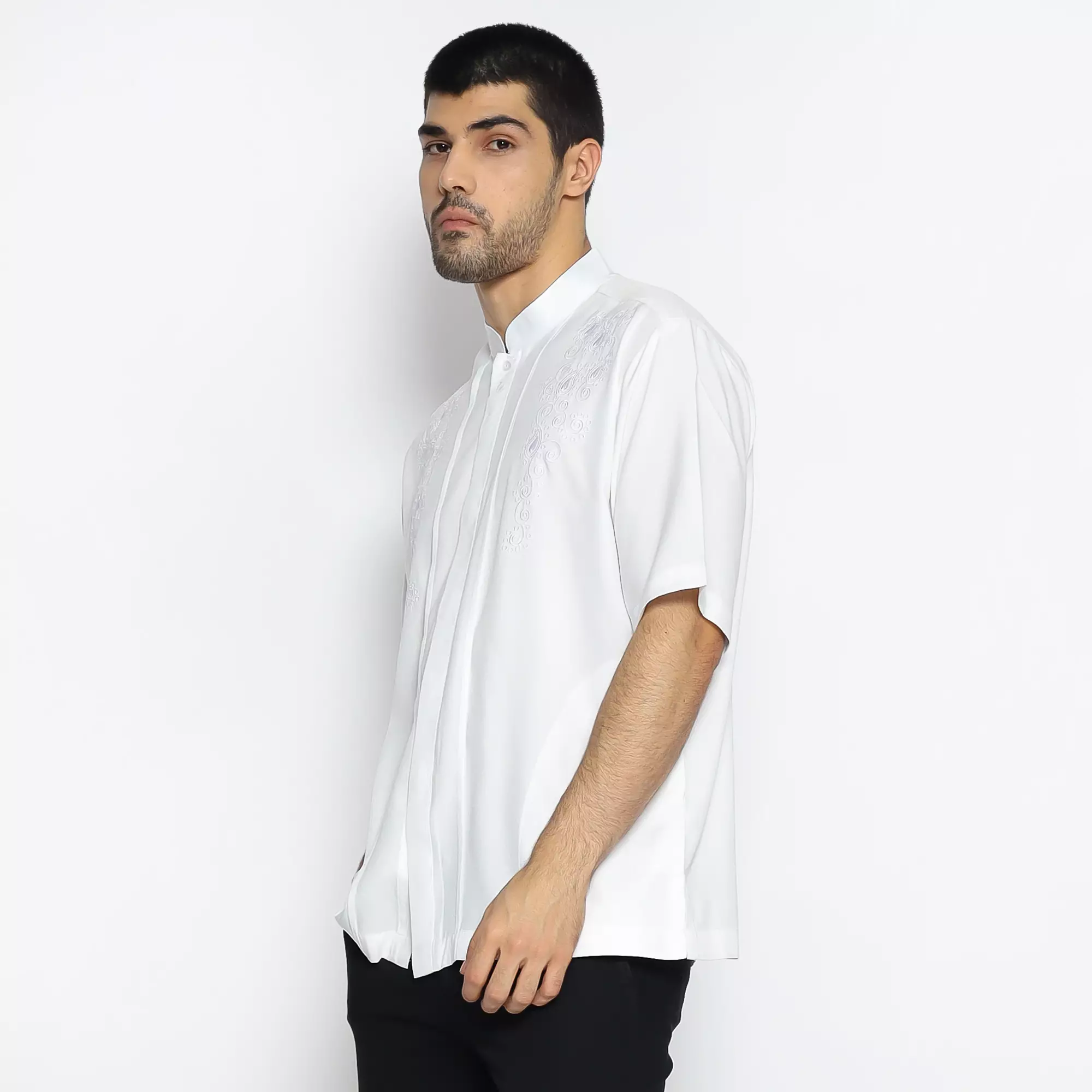 Baju Koko KK 41 White Lengan Pendek