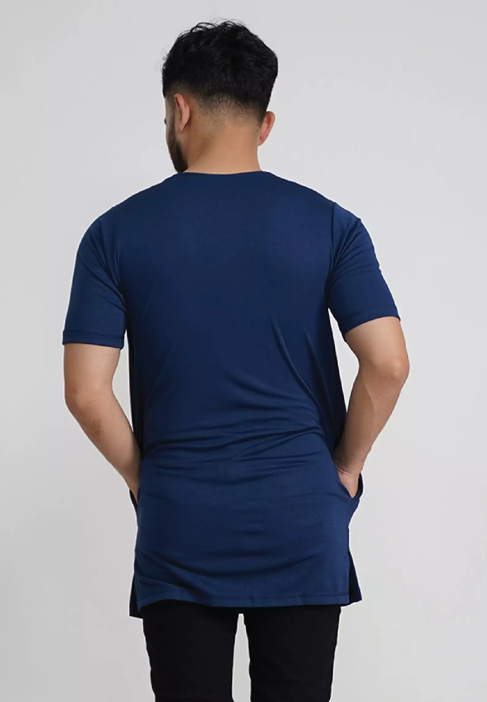 Tiento Baju Muslim Koko Kurta 3in1 Basic Navy