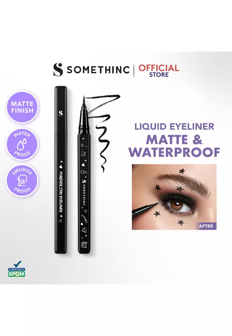 Forever Stay Waterproof Liquid Eyeliner - Blackest Black 1s
