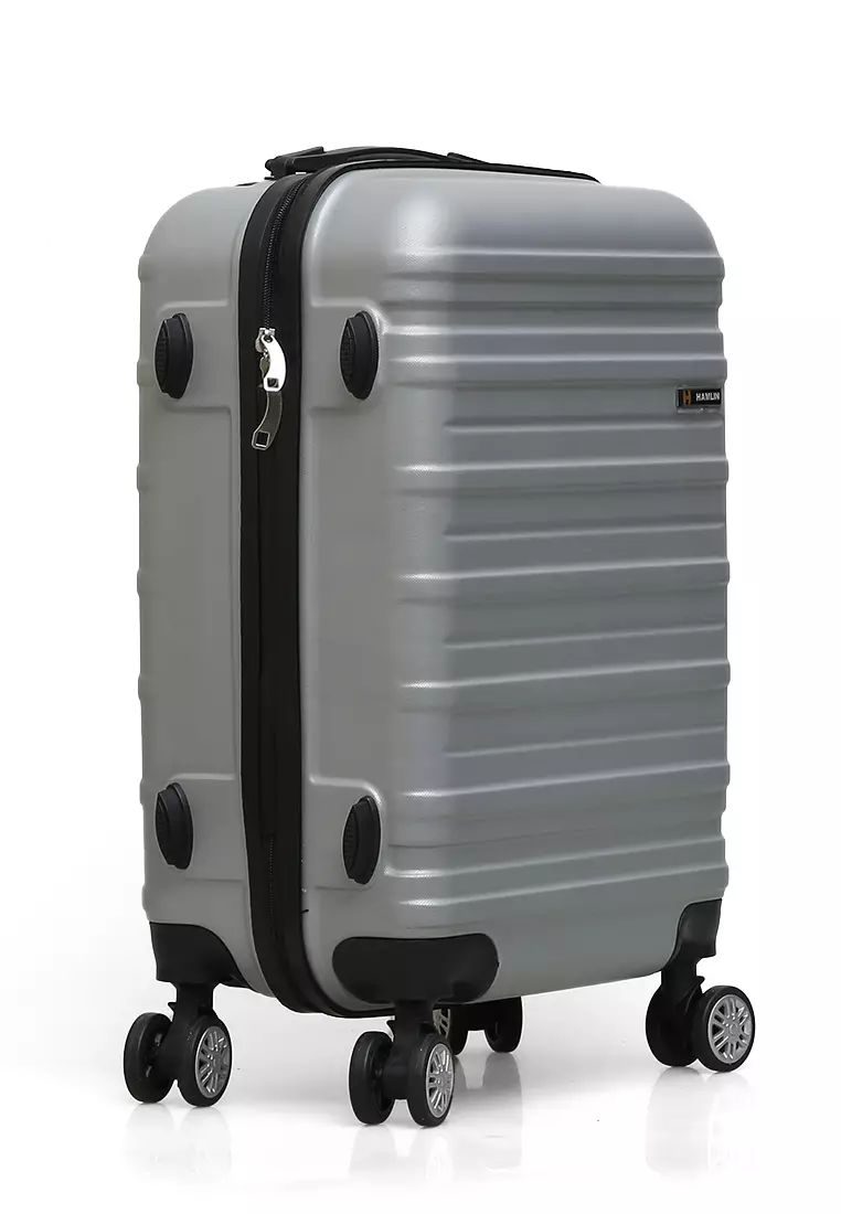 Carlton Tas Koper Fashion Unisex Size 20 Inch Suitcase Number Code Lock Material Fiber ABS ORIGINAL - Silver