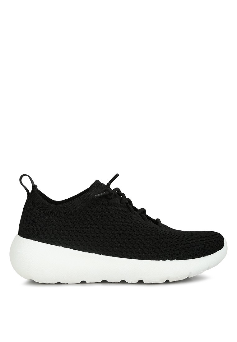Black Lace Up Sporty Shoes