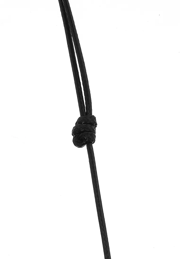 Bembs Necklace Kalung Men Motif Segitiga Material Titanium ORIGINAL - Black