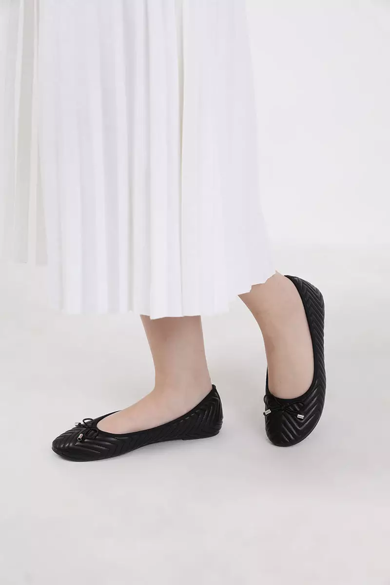Sofia Manny Ballerina Quilted Black